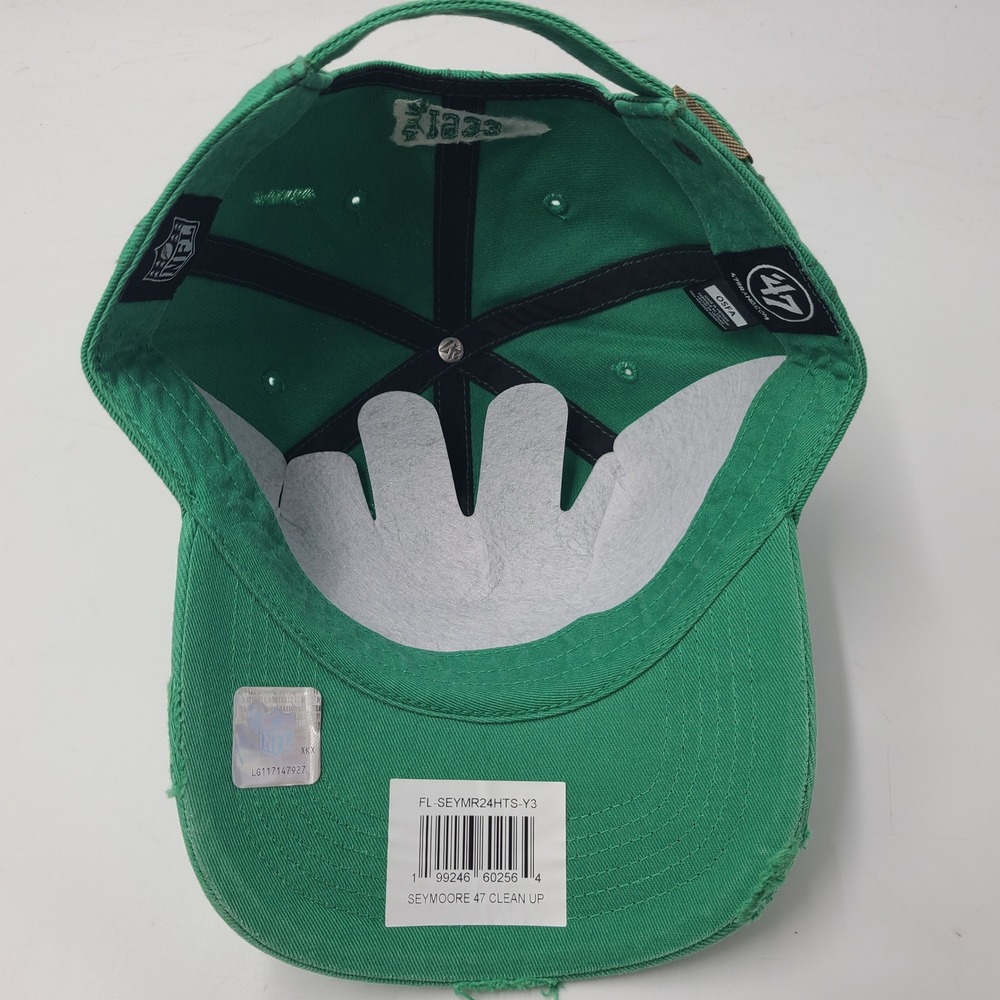 Philadelphia Eagles Hat Strapback 47 Brand Clean Up Green NFL Distressed Men - Picture 9 of 12